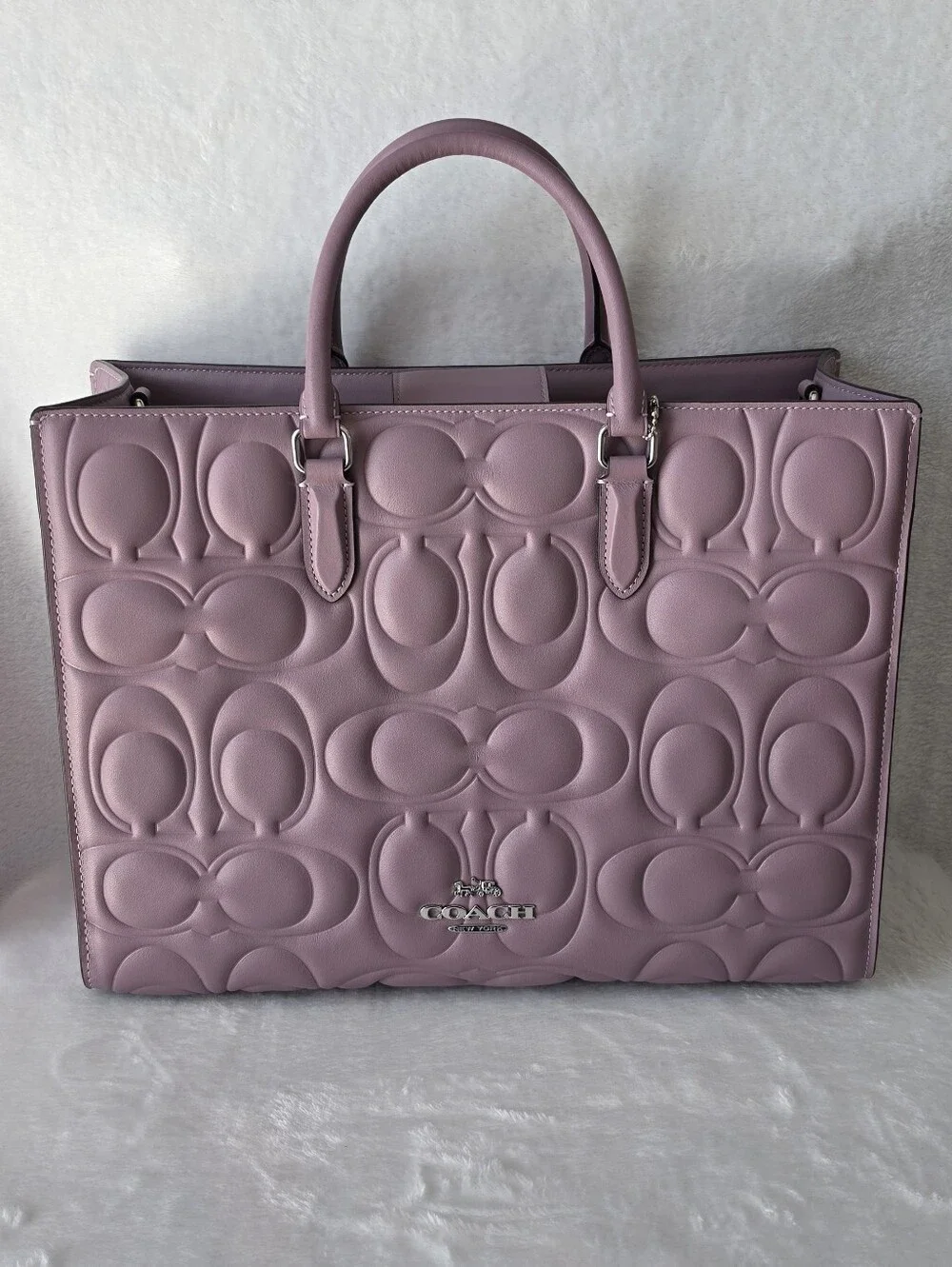 Coach Signature Quilted Leather Tote - Jasmine